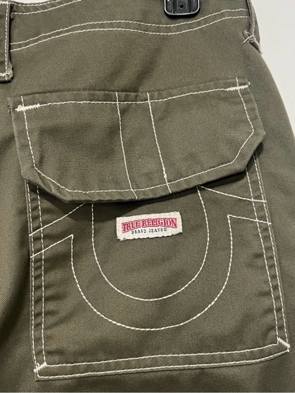 True Religion olive Bobby baggy joggers with cargo pocket - Picture 8 of 11